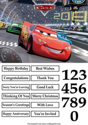 Cars Lightening McQueen Quick Card
