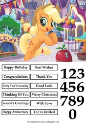 My Little Pony Applejack Quick Card