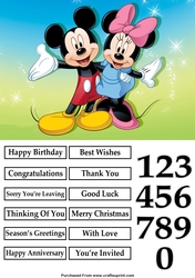 Mickey Mouse & Minnie Mouse Quick Card