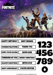 Fortnite 1 Quick Card Any Occasion
