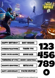Fortnite 2 Quick Card Any Occasion