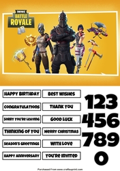 Fortnite 3 Quick Card Any Occasion