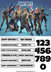 Fortnite 7 Quick Card Any Occasion