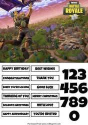 Fortnite 13 Quick Card Any Occasion