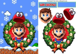 Super Mario Christmas Step By Step Card