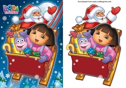 Dora the Explorer A5 Christmas Card