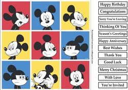 Mickey Mouse 8x8 Quick Card