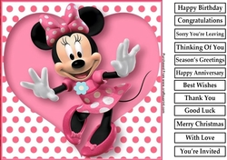 Minnie Mouse 8x8 Quick Card