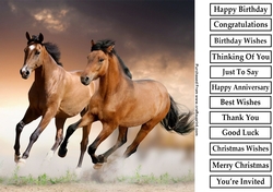 Horses 2 8x8 Quick Card