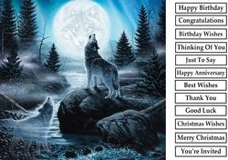Fantasy Wolves 8x8 Quick Card