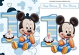 cup801230_82225 - Baby Mickey Mouse First Birthday A5 Decoupage