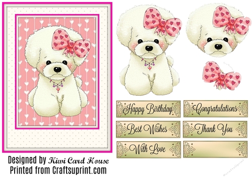 Lots Of Hearts Birthday Pup