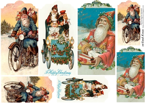 Vintage Santa Tags #2