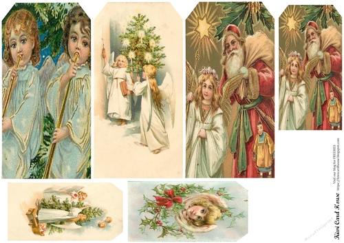 Vintage Christmas Angel Tags #2