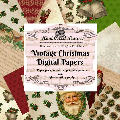 Vintage Christmas Paper Set