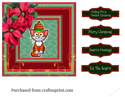Christmas Cat Quick Card