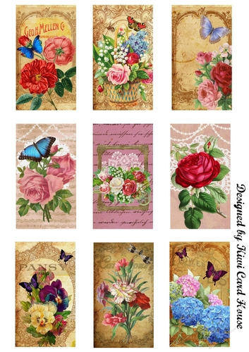 Vintage Floral Collage Sheet