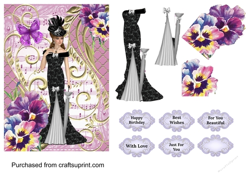Elegant Victorian Lady Card Front