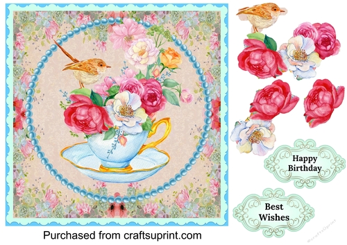 Hello Spring Birthday Card Front 