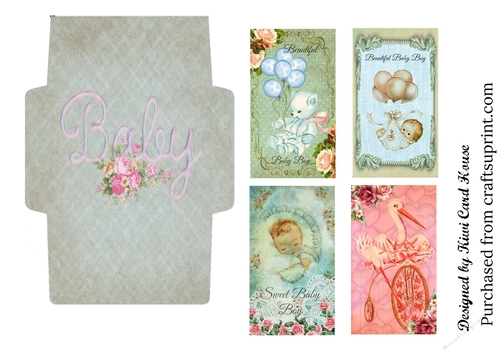Vintage Baby Boy Junk Journal Ephemera