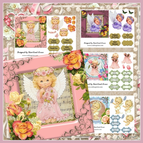 Baby Angel Floral Bumper Kit