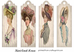 Vintage Hat Ladies Bookmark