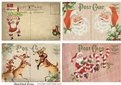Retro Christmas Postcard Toppers