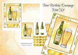Beer Birthday Decoupage Mini Kit
