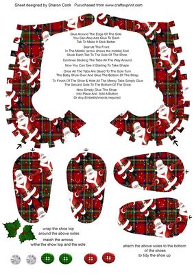 Xmas Tartan Baby Shoes