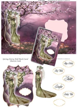 Spring Fairy Fold Back Card