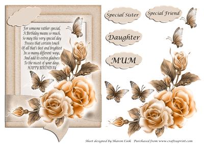 Peach Birthday Rose