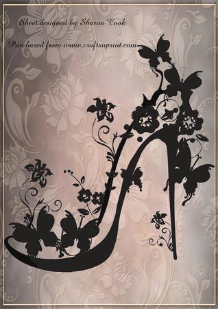 Silhouette Floral Shoe Image