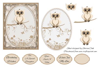 Owl Birthday Topper