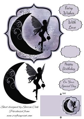 Silhouette Moon Fairy Topper