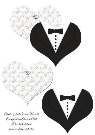 Bide and Groom Hearts