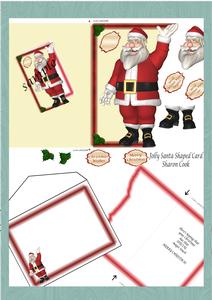 Jolly Santa Shaped Card