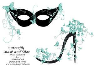 Turquoise Mask and Shoe