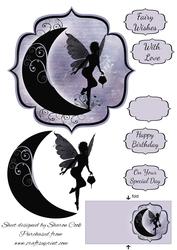 Silhouette Moon Fairy Topper