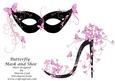 Pink Butterfly Mask and Shoe