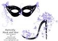 Lilac Butterfly Mask and Shoe