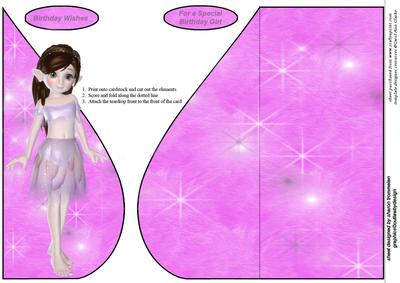 For a Special Birthday Girl Tear Drop Sheet