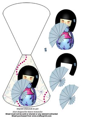 China Doll Wobble Card Sheet