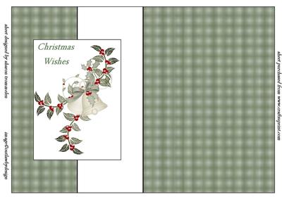 Christmas Bells and Holly Fold Back Sheet