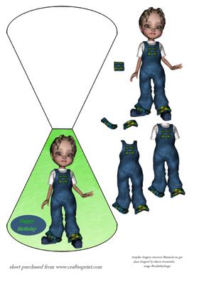 Birthday Boy Wobble Card Sheet