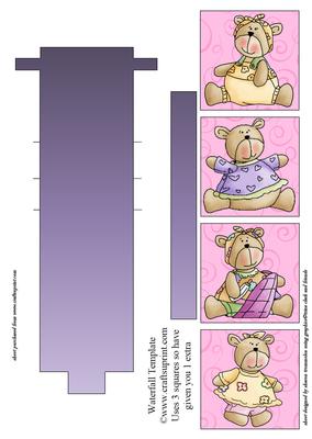 Little Girl Teddies Waterfall Sheet