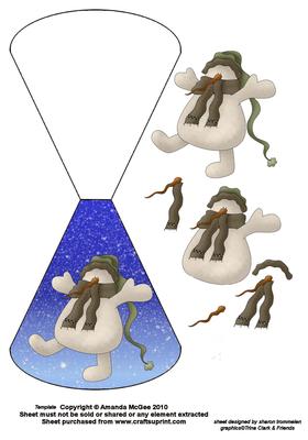 Snowman Wobble Card Sheet
