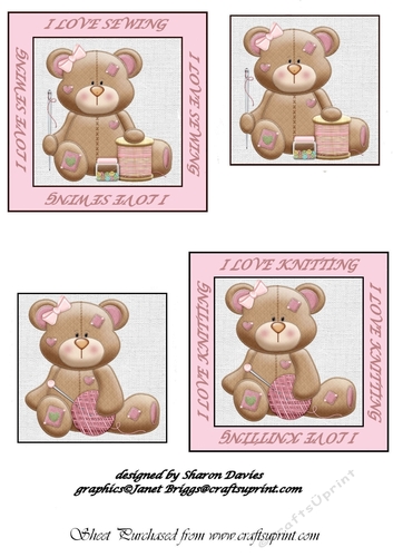 i love sewing and knitting toppers sheet