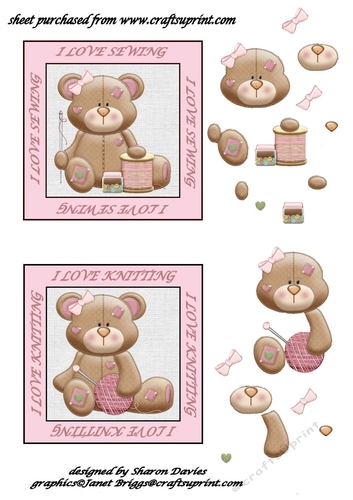 i love sewing and knitting toppers sheet with layers