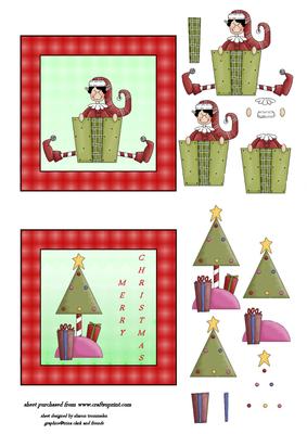 Christmas Tree and Elf Toppers Sheet