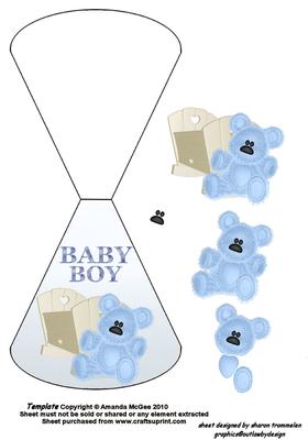 Baby Boy Wobble Card